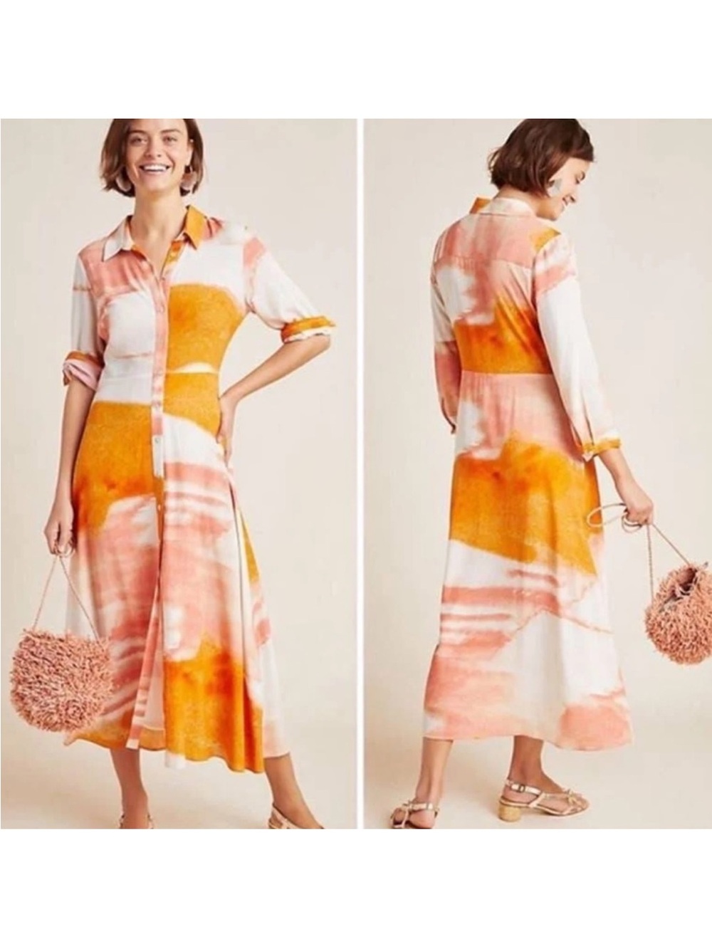 Anthropologie Dolan Left Coast Cora Maxi Shirtdress- Size Small